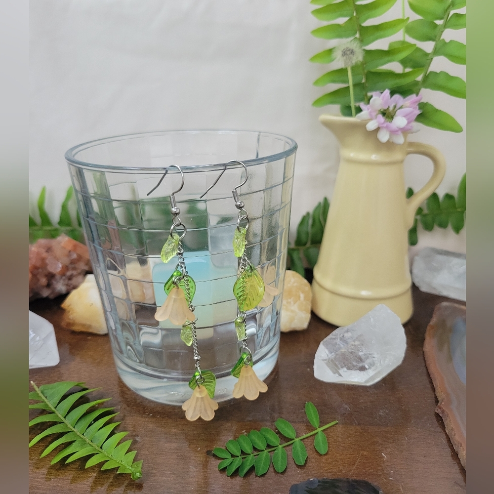 Pale Orange Fairy & Cottage Core Earrings - Stainless Steel